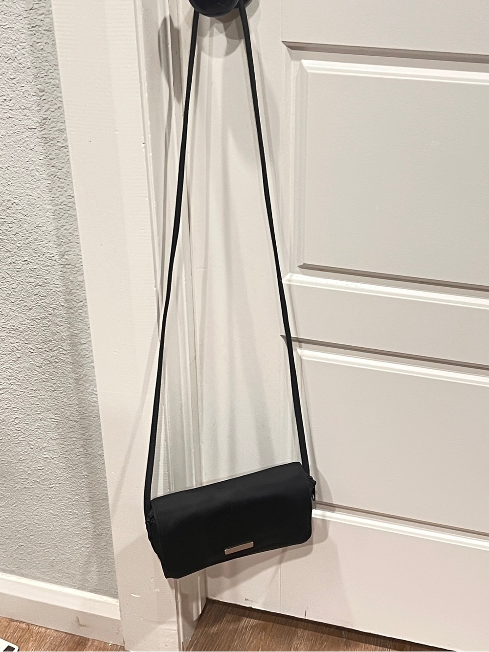 Sleek Black Women's Clutch with Gold Accent